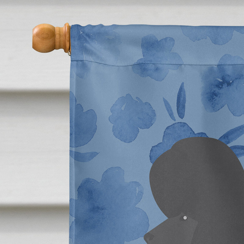 Caniche en polyester à 2 côtés 40 x 28 po standard welcome drapeau maison, Caniche 2