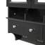 Armoire de rangement murale à miroir avec tablette ouverte et 3 tiroirs-1686424043