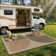 Narze Modern Easy Jute Machine Washable Area Rug with Non-Slip Backing for RV,Backyard,Balcony 