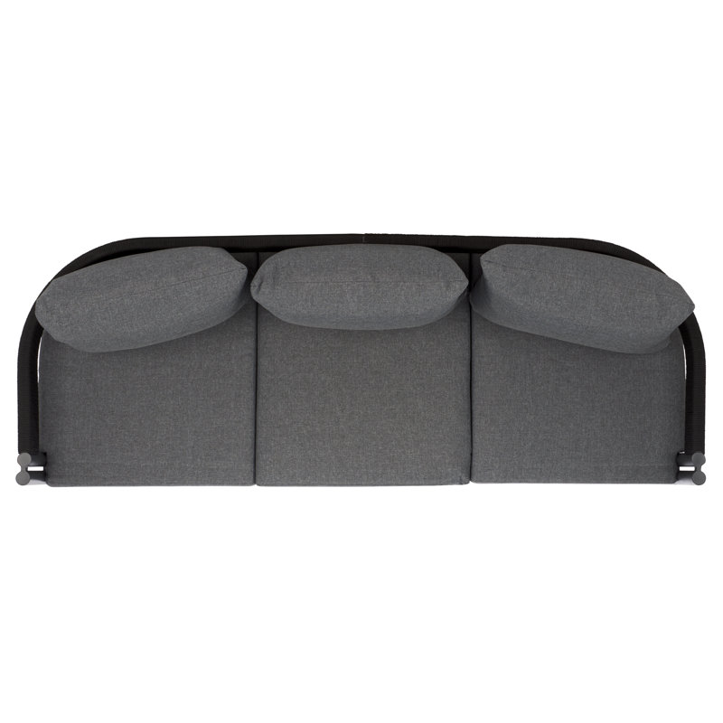 Viola 77.56'' Metal Outdoor Patio Sofa, Gray