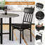 Ensemble de 5 chaises de table de cuisine, ensemble de table de salle à manger pour 4 personnes, ensemble de table de salle à manger ronde avec quatre chaises et plateau en bois, ensemble de table de salle à manger avec dossier pour les petits espaces, la salle à manger ou le salon-1562253007