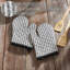 , Ensemble de gants de cuisine rayés noir VHC Brands