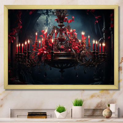 Lustre rouge gothique Grace - art mural lustre