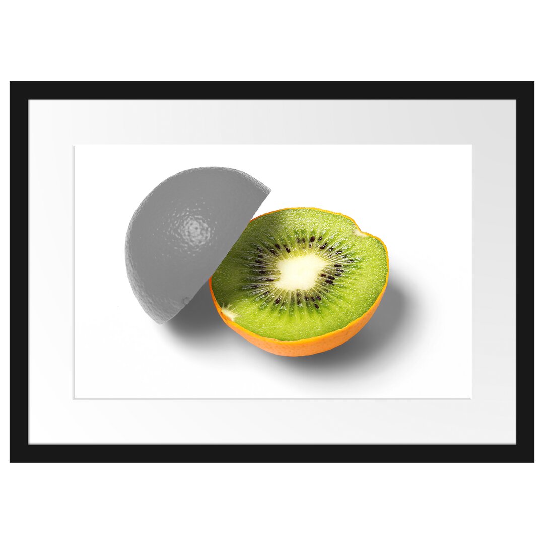 Gerahmtes Poster Orangen Kiwi Fruit Früchte Obst