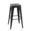 Ensemble de 2 tabourets de comptoir en métal noir mat, tabourets de bar sans dossier de 30 pouces pour la salle à manger-130174409