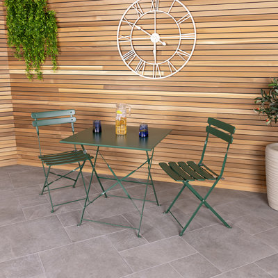 Puaolena 2 - Person Metal Patio Dining Set with Square Table