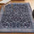 Sarok All-Over Persian Machine-Washable Black/Blue Rug-163948756