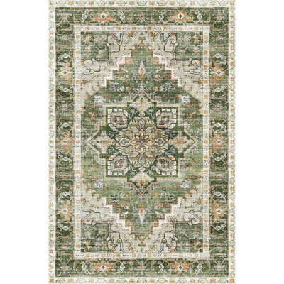 Tapis d'intérieur lavable vintage à poils courts Boho