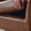Fauteuil d'appoint pivotant brun Pu