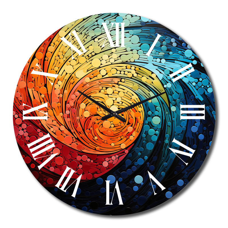 Courtni - Horloge murale abstraite, Moyenne