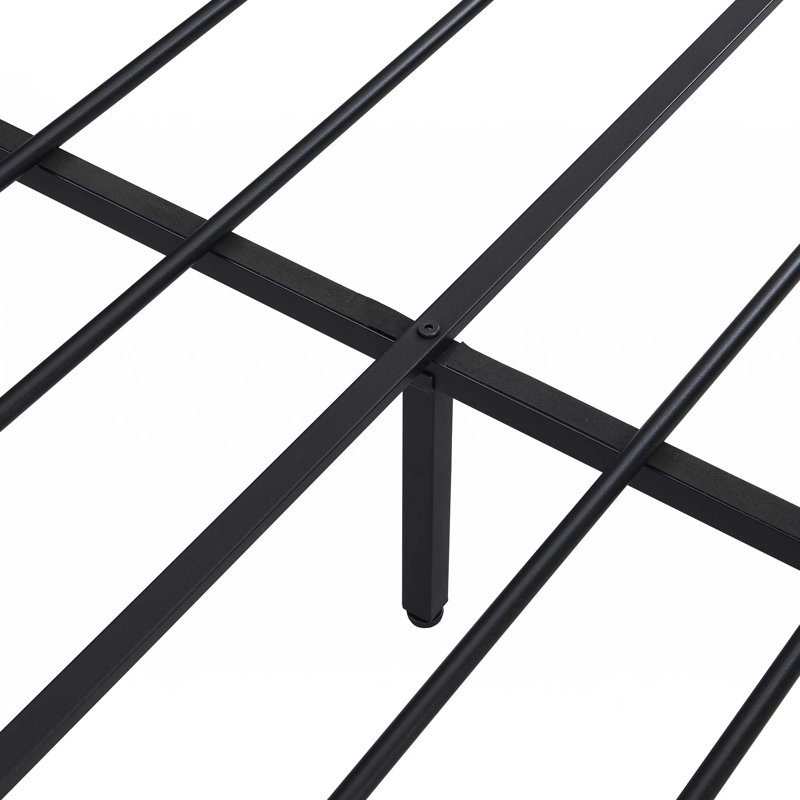 Structure de lit plateforme en métal avec USB, Grand