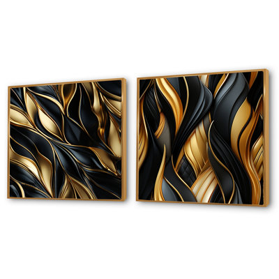 Churchwell - Abstract Botanicals Square Collage Set Of 2