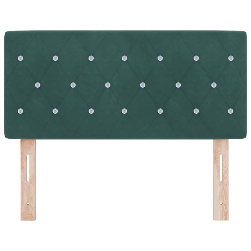  Velvet Headboard Argyle With Headboard 90 Cm Velvet, Dark Green