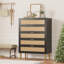 Commode 5 tiroirs Modern Farmhouse Rattan