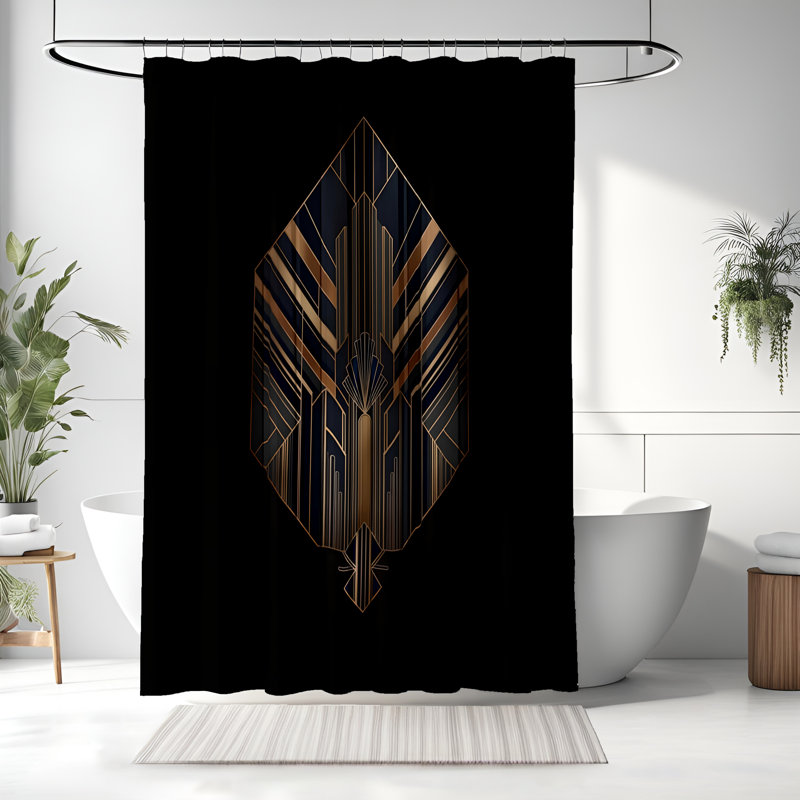Rideau de douche Art Déco, H 93 po x l 70 po