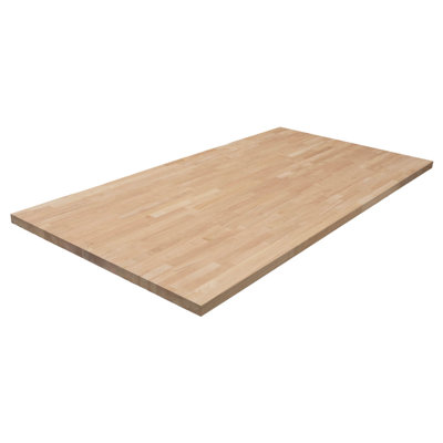 Ebern Designs 4 ft. / 50 in. Butcher Block Countertop in Unfinished Hevea Wood