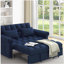Canapé-lit avec causeuse Loveseats, dossier réglable bleu-812296172