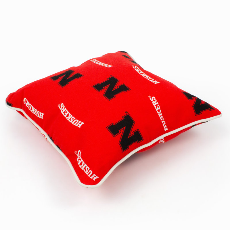 Kentucky Wildcats housse de coussin carrée/insert, Nebraska Cornhuskers