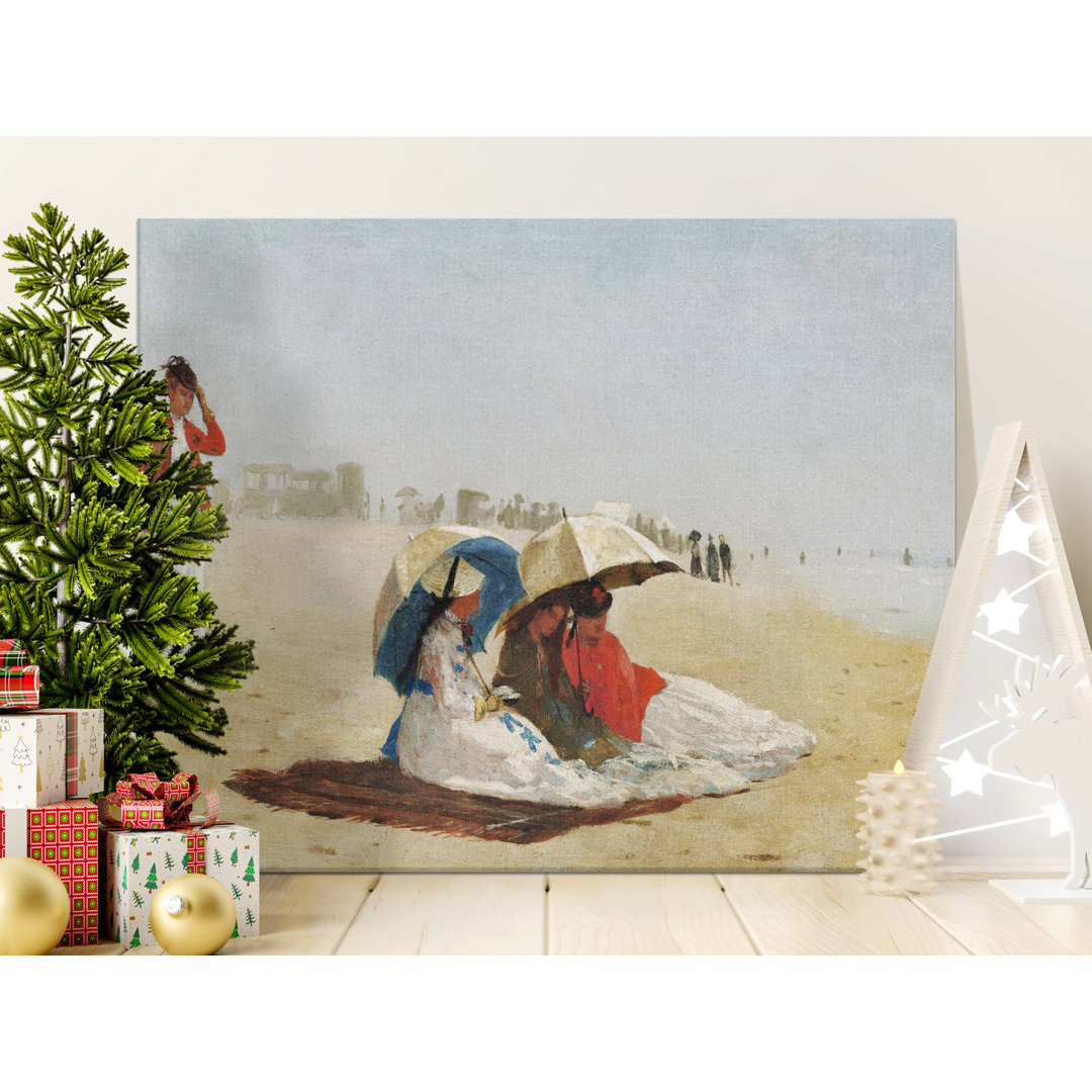 Vintage Impressionist Beach Painting Canvas Wall Art, Classic Coastal Decor, Elegant Fine Art Print, Art Lover Gift
