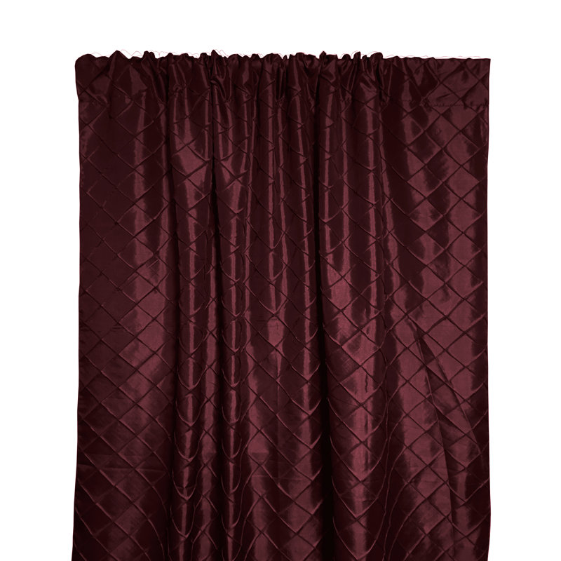Gulshara Semi Sheer Curtain Single Panel, Burgundy, 54" W x 96" L