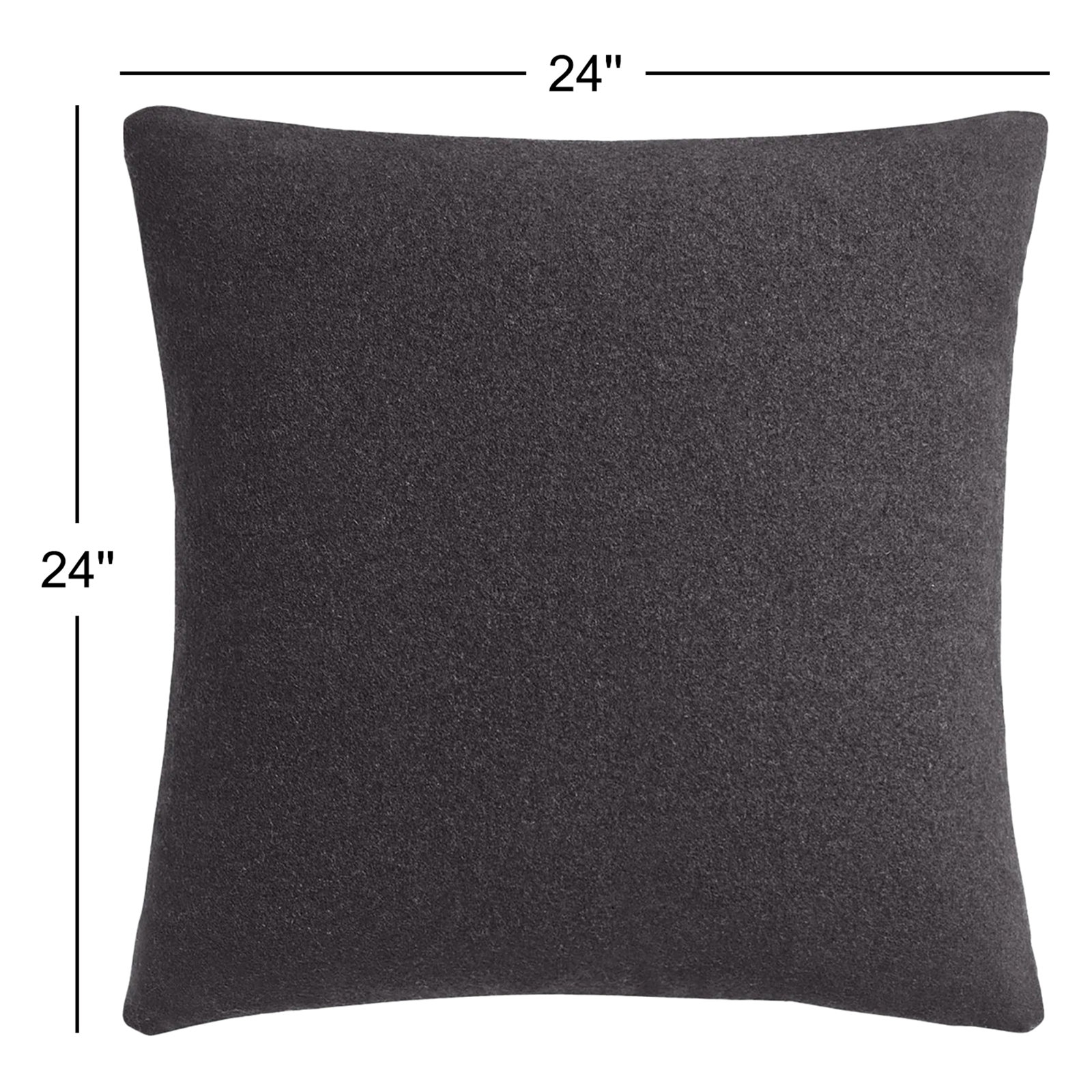 Signal Throw Pillow, Edwards Charcoal Crossweave, 24" x 24", Square