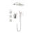 Shower Configuration With Head, Hand Shower, Slide Bar, Bodysprays - Nickel Finish System Hue-121076973