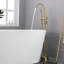 2 Handle Floor Clawfoot Tub Faucet with Diverter