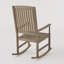Ensemble de chaises berçantes 2 pièces en bois d'acacia Elanny-703864946
