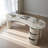 Faux Marble Oval Desk-109870371