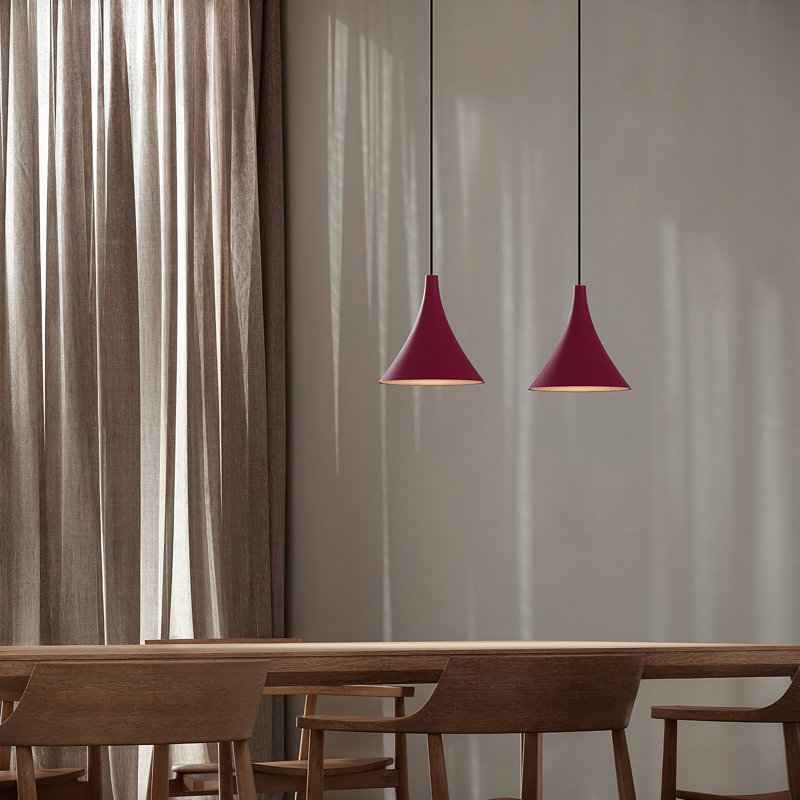 Gota Pendant Light, Black, Blossompink, 14" H x 9.84" W x 9.84" D