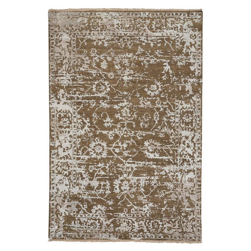 Jain Oriental Area Rug in Beige, Rectangle 9' x 12'