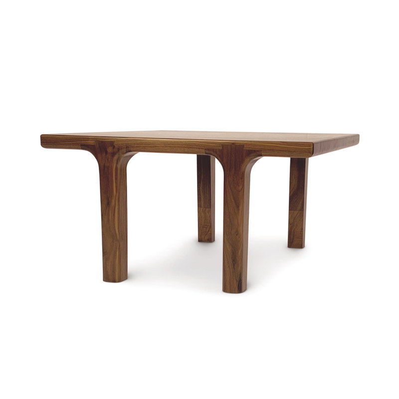 Sierra Solid Wood End Table, Natural Walnut, 24" D x 24" W x 14" H