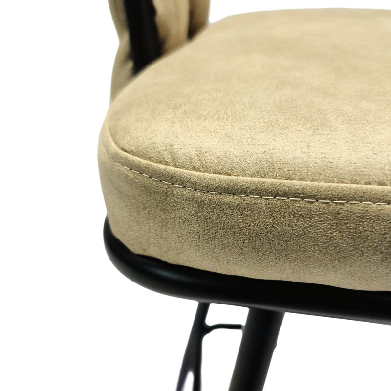 Tabourets de bar en cuir technique brun de 2. Siège pivotant à 360 °, structure, siège rembourré pour bars, cafés, tabourets de ferme de 28 po. Revêtement, îlot de cuisine à base métallique, restaurant, café
