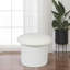 Repose-pieds rond en velours 12,2 po Harshaan-173636179