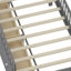 Structure de lit avec tiroirs de rangement, lit en bois avec tête de lit et garde-corps-903195849