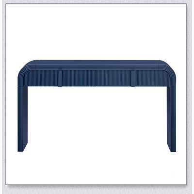 Unique Modern Rounded Silhouette and Smooth Surface Console Table