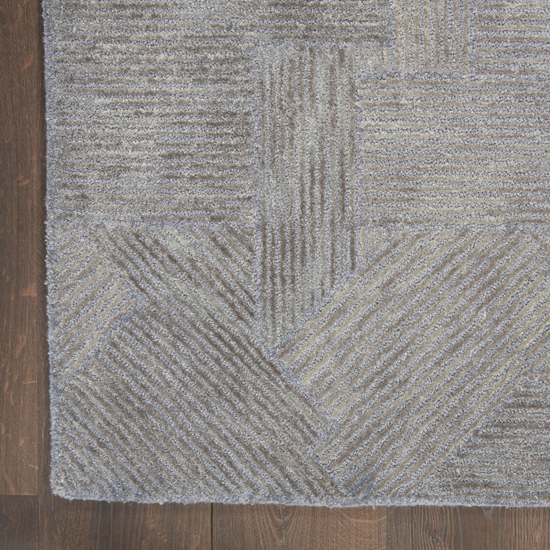 Chrisann Geometric Area Rug in Gray, Rectangle 8'6" x 11'6"