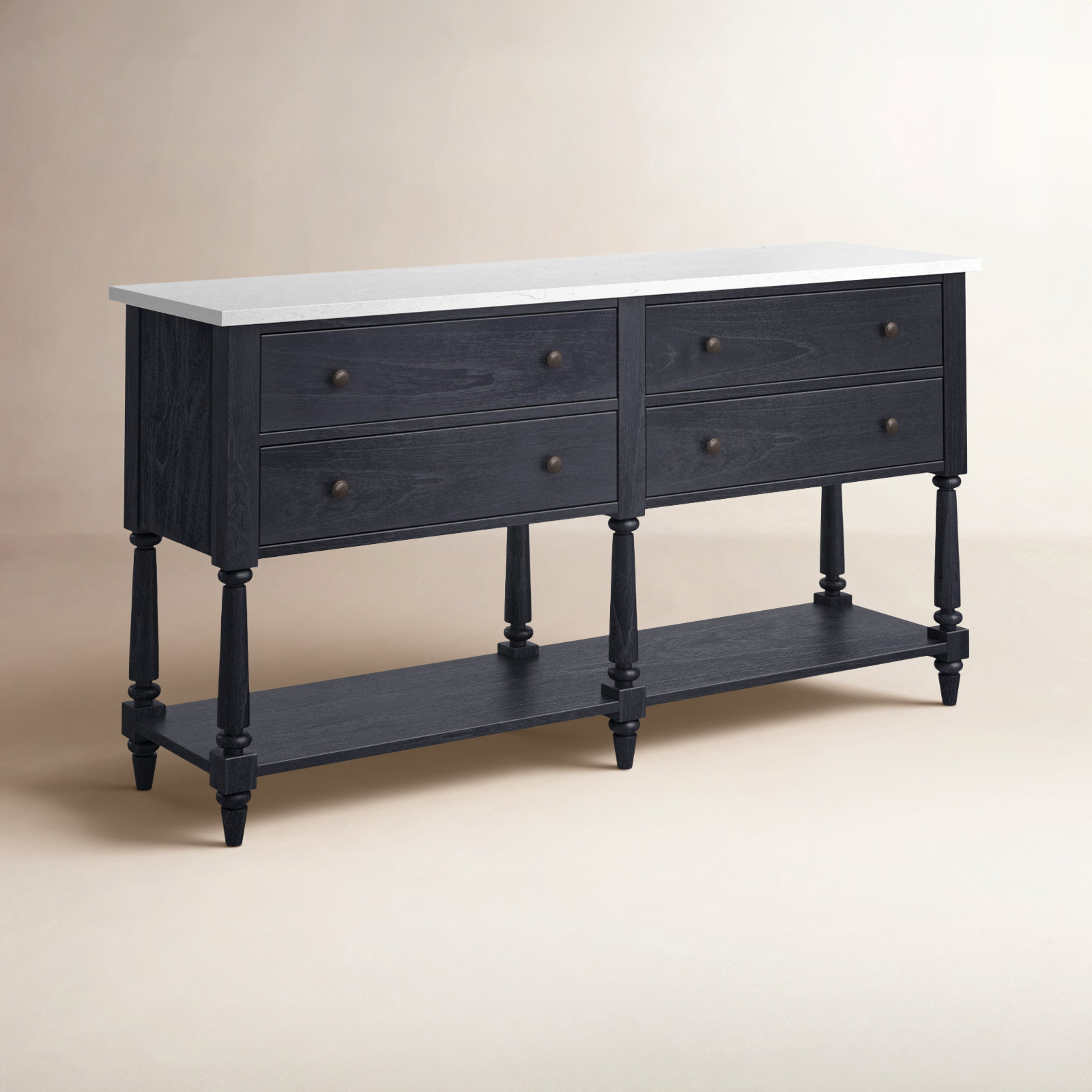 Aberdale Mahogany Sideboard, Washed Black