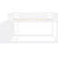 Lit superposé double blanc avec structure en pin massif et nombreuses options de rangement 4 3 tablettes en bois blanc pour rehausser la chambre à coucher-593508980-593508981