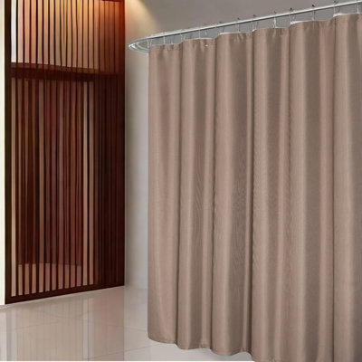 Bunkerville Solid Waffle Weave Textured Shower Curtain