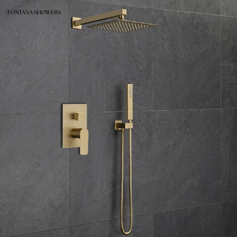 Napoli Marion Wall Mount Hot and Cold Mixer Rainfall Shower Set