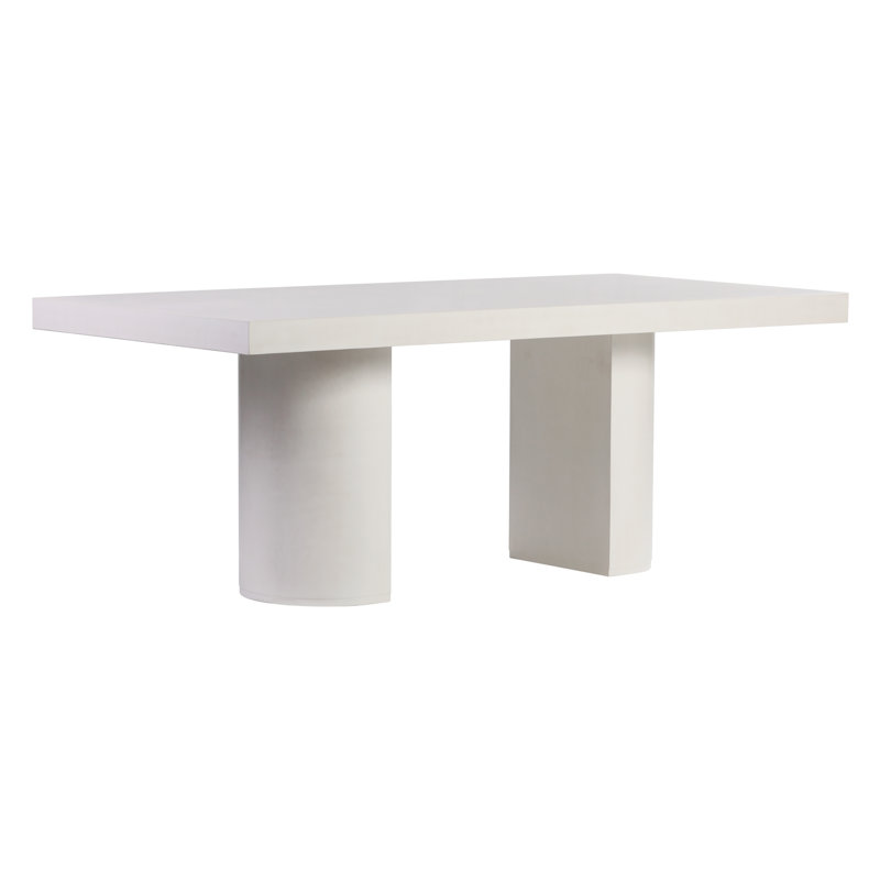 Table de salle à manger Perpetual, Ivoire blanc