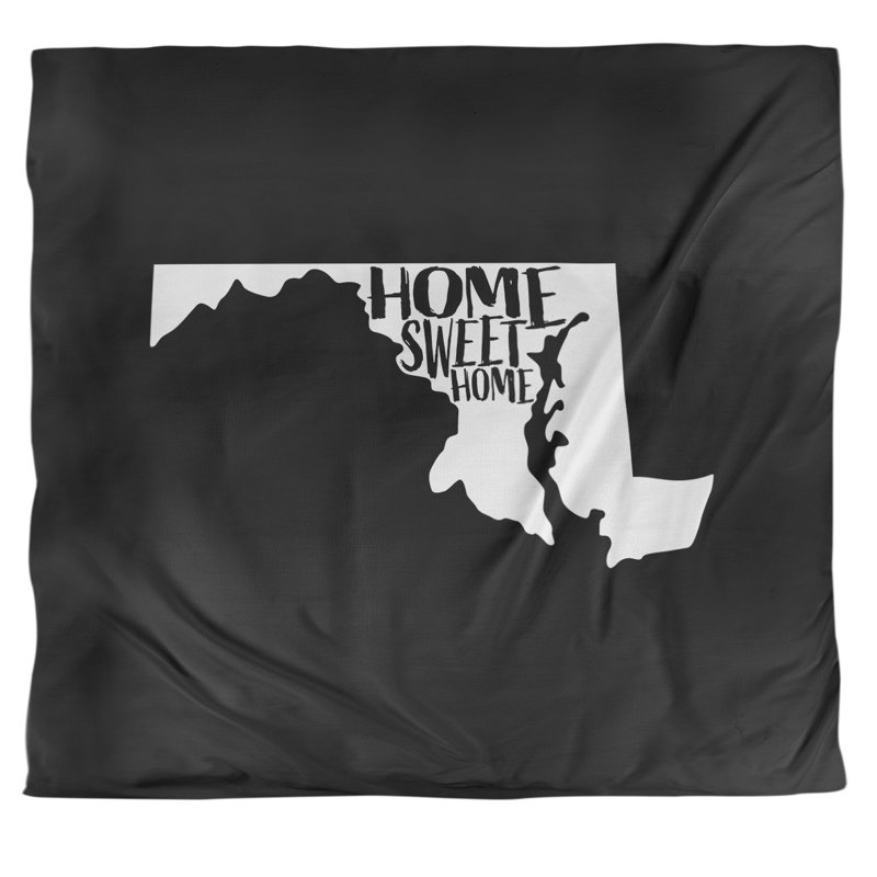 Housse de couette simple pour la maison Maryland, Microfibre, Housse de couette pour grand lit, Noir