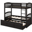 Lit simple superposé au dessus d'un lit gigogne et tiroirs - Porte-revues compact-8771260