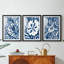 Brushik Beach Batik I - Impression sur mesure encadrée de qualité supérieure - 3 pièces-1349096371-1349096369