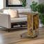 Carnevale C Shaped End Table With Storage Living Room Furniture Side Sofa Table-967184070