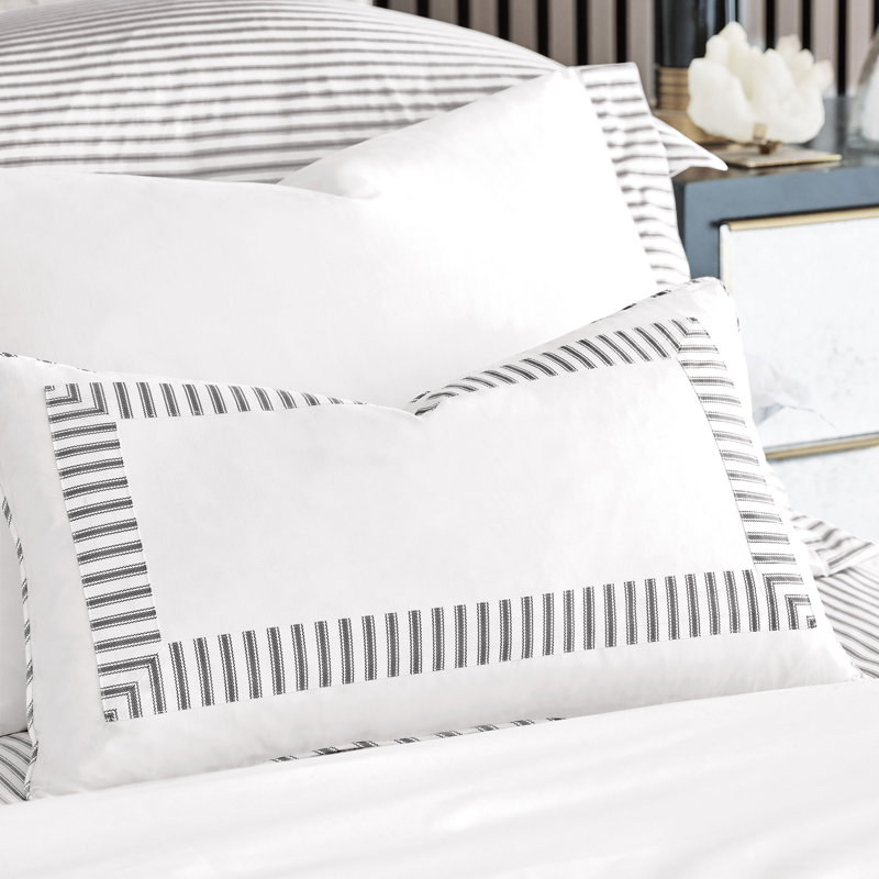Blass Ticking Pillow Case, King Pillowcase, Black