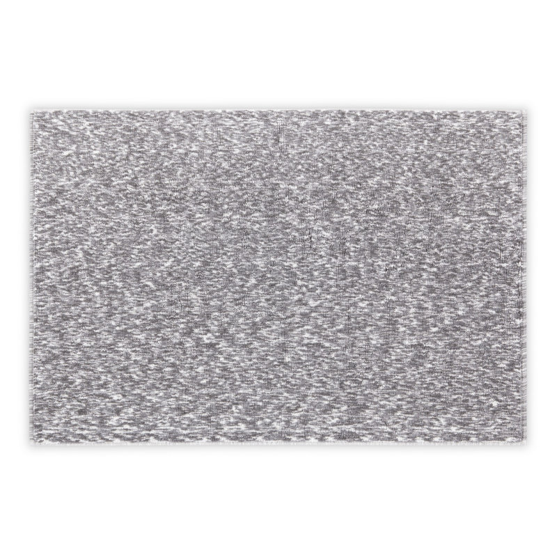 Premium Cotton Bathmat, Dark Grey & White, 23.6 x 35.4 inches | 100% Cotton, 35 oz/sq yd | Soft, Absorbent, Easy Care - Machine Washable, Low Tumble Dry, Iron Safe | Perfect for Luxurious Bathroom Décor