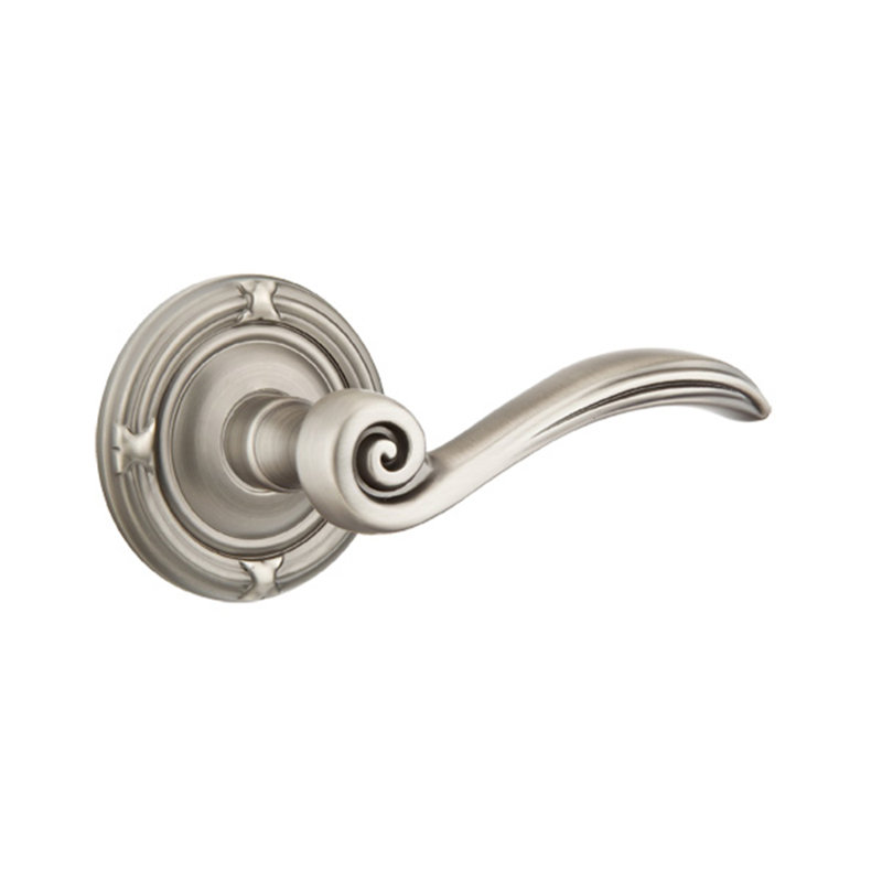 Poignée de porte avec rosette Elan, Droite, Nickel antique