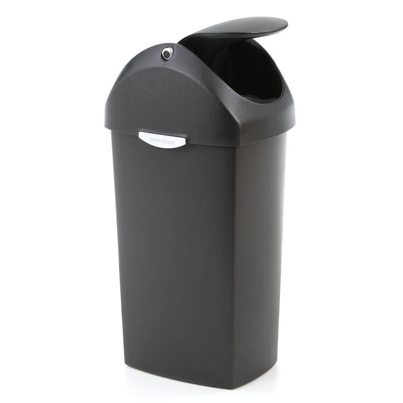 16 Gallon Trash Bin, Black